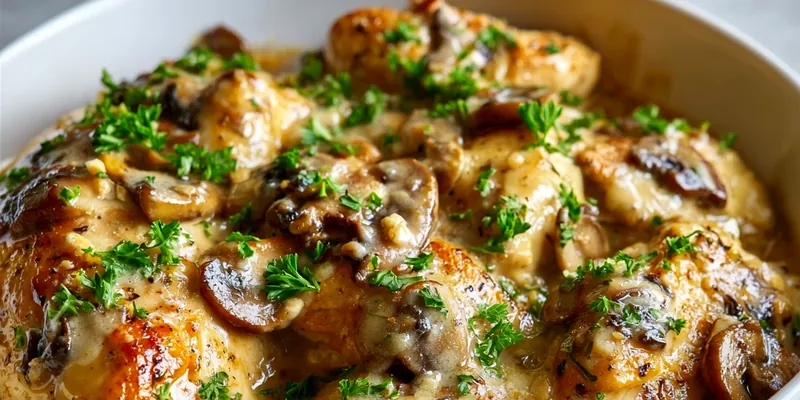 Creamy Garlic Mushroom Chicken