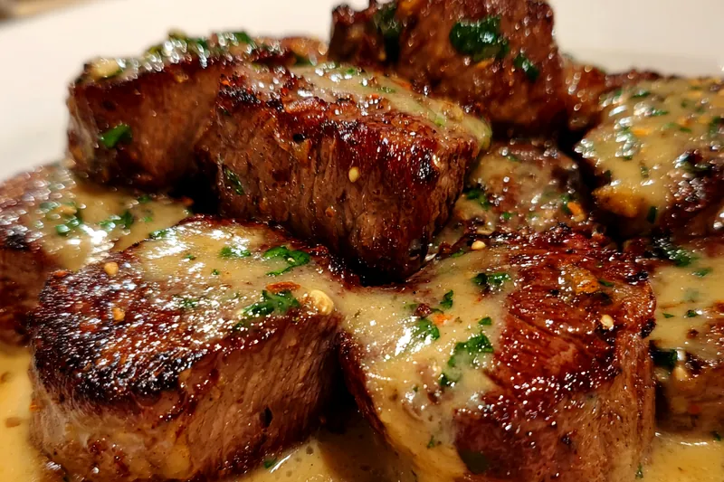 Fresh ingredients for Creamy Garlic Steak Perfection