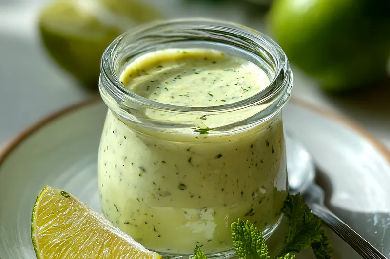 Cooking process for Creamy Herb Lime Sauce