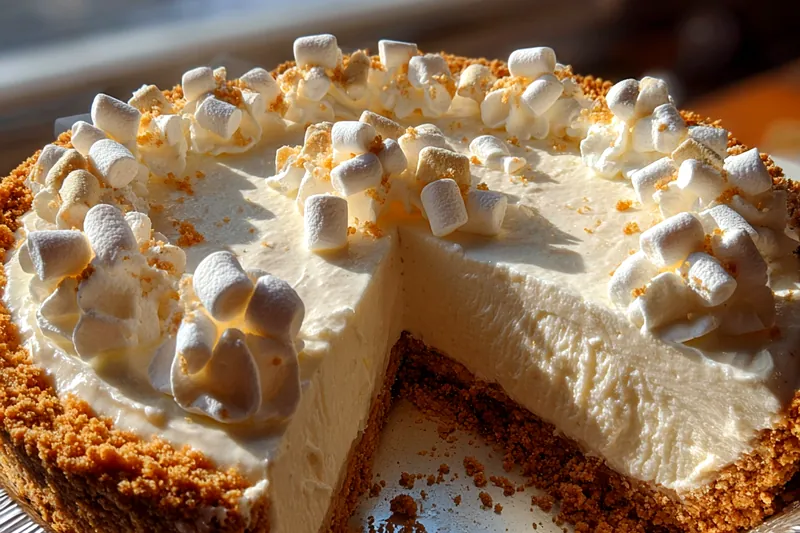 Fresh ingredients for Creamy Marshmallow Cheesecake