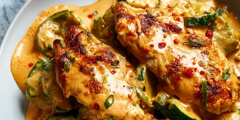 Creamy Paprika Zucchini Chicken Skillet