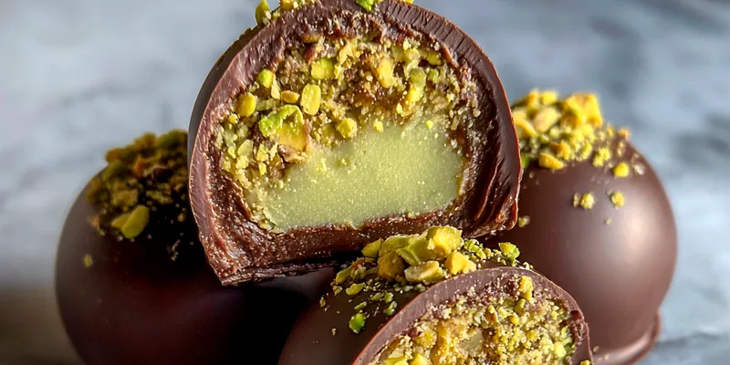 Decadent Pistachio Chocolate Truffles