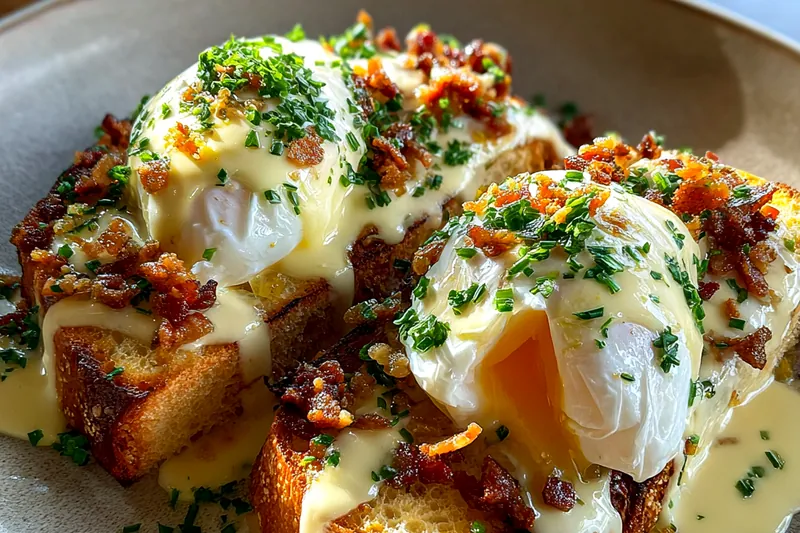 Cooking process for Creamy Poached Egg Toast