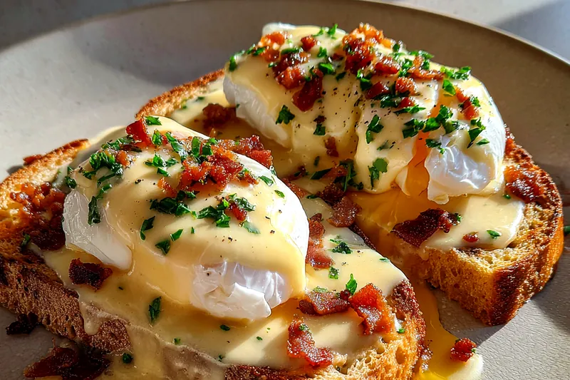 Fresh ingredients for Creamy Poached Egg Toast