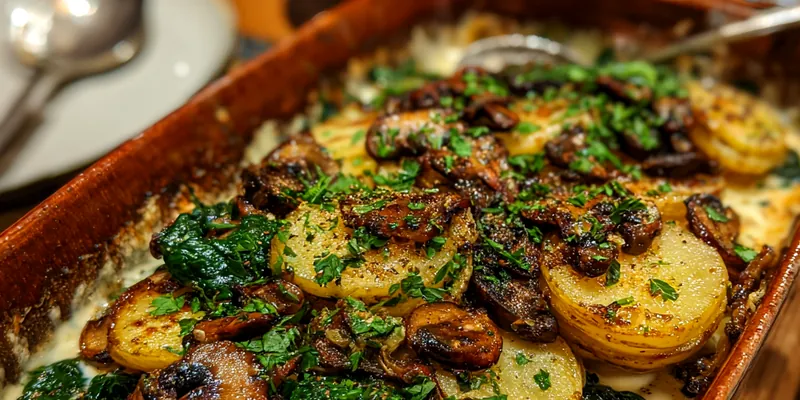 Creamy Potato Mushroom Bake