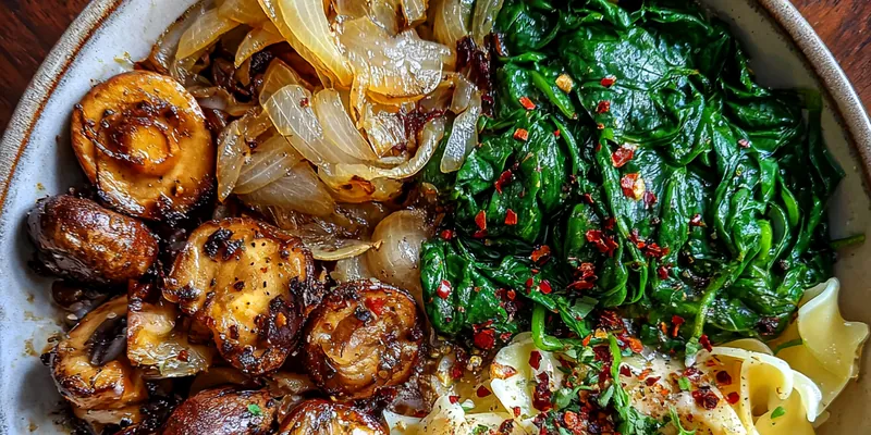 Creamy Spinach Mushroom Pasta