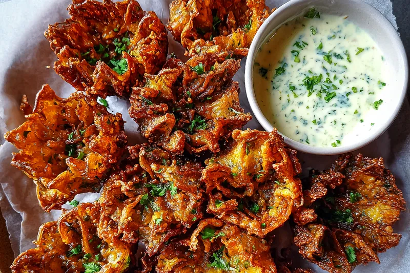 Cooking process for Crispy Blooming Onion Bites