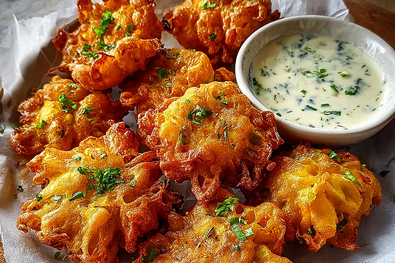 Fresh ingredients for Crispy Blooming Onion Bites