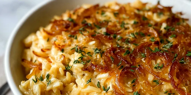 Crispy Caramelized Onion Mac and Cheese