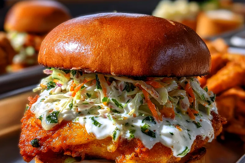 Fresh ingredients for Crispy Chicken Ranch Sandwich