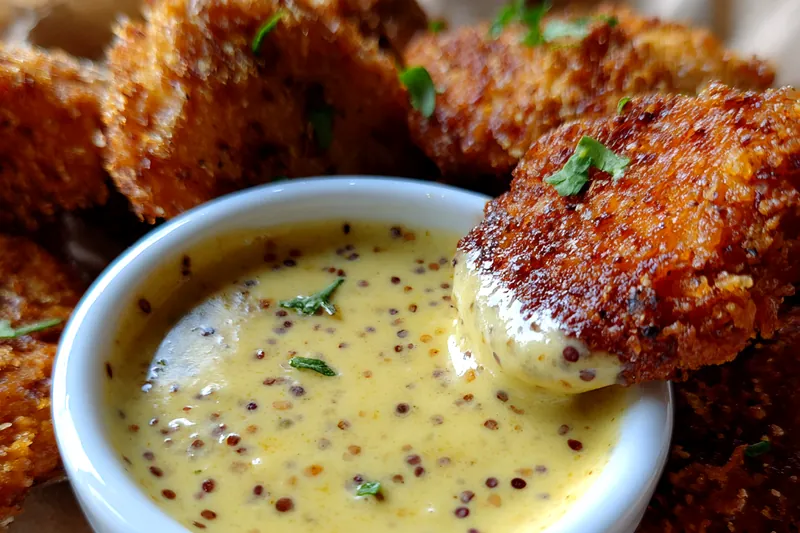 Cooking process for Crispy Chicken with Tangy Mustard