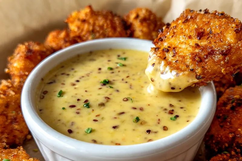 Fresh ingredients for Crispy Chicken with Tangy Mustard