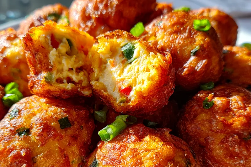 Fresh ingredients for Crispy Crab Cheese Balls