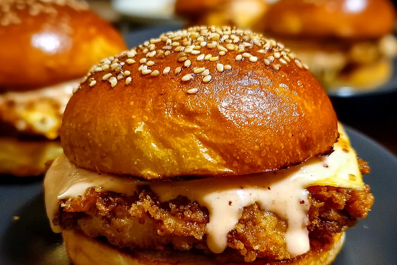 Cooking process for Crispy Fried Chicken Sliders