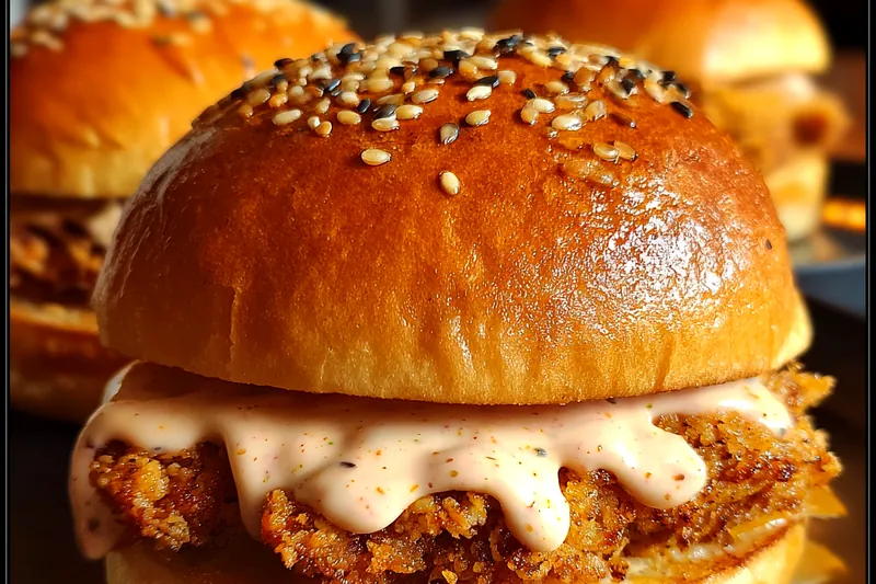 Fresh ingredients for Crispy Fried Chicken Sliders