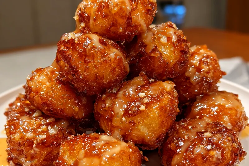 Fresh ingredients for Crispy Glazed Apple Bites