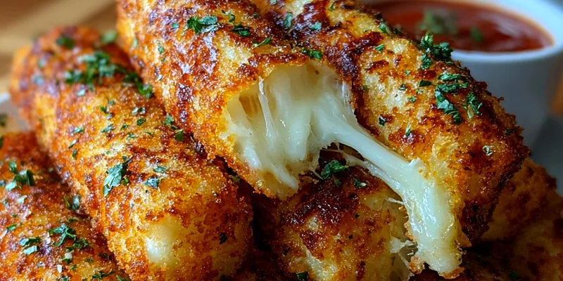 Crispy Homemade Mozzarella Sticks