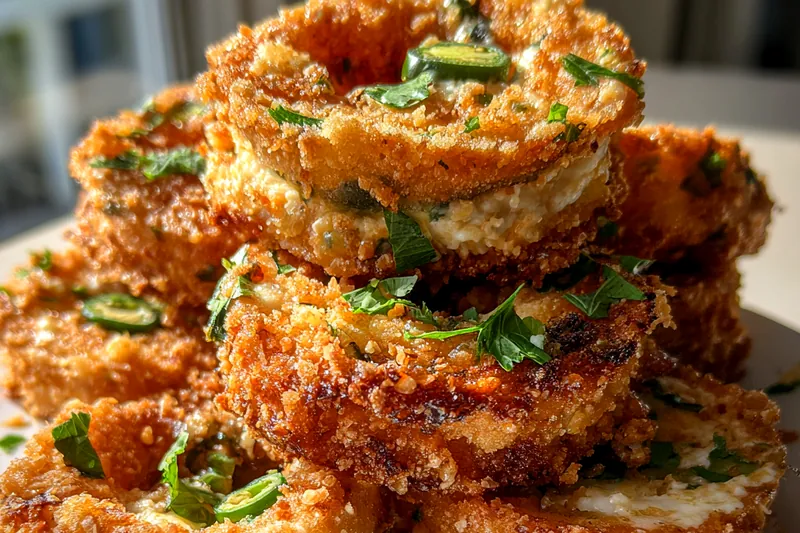 Cooking process for Crispy Jalapeño Stuffed Rings