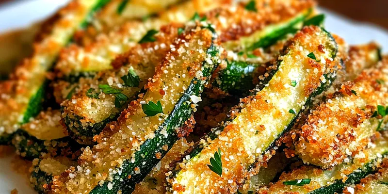 Crispy Garlic Parmesan Zucchini
