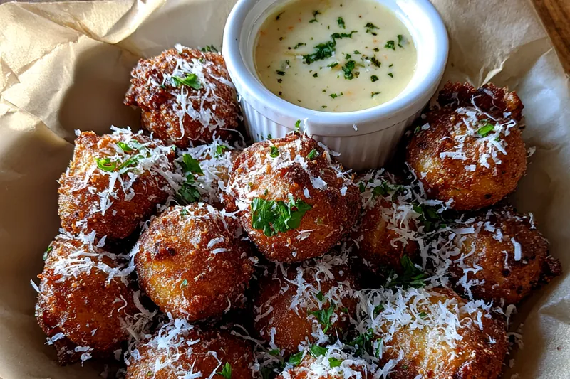 Fresh ingredients for Crispy Parmesan Potato Bites