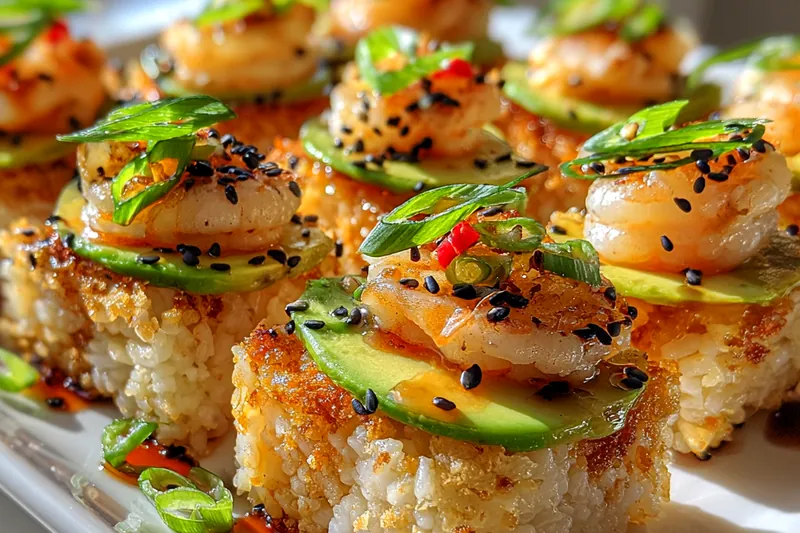 Fresh ingredients for Crispy Salmon Rice Bites