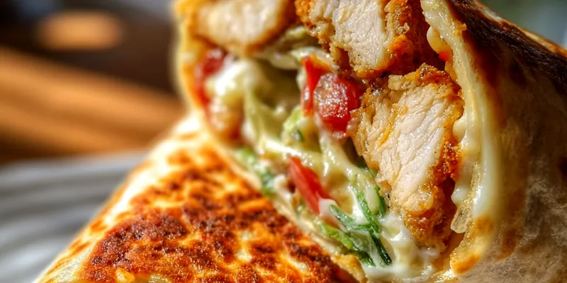 Crunchy Crispy Air Fryer Chicken &amp; Mozzarella Wraps