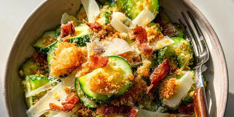 Crunchy Cucumber Caesar Salad