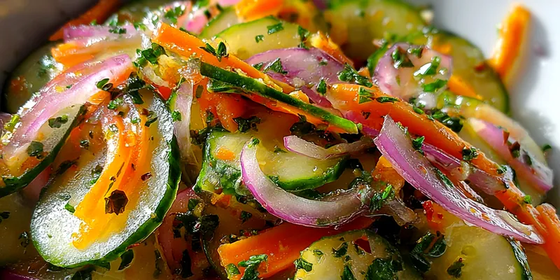 Cucumber Carrot Herb Salad