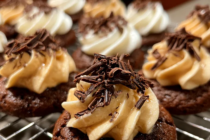 Fresh ingredients for Decadent Chocolate Cream Cookies