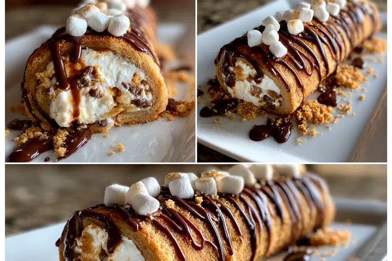 Fresh ingredients for Decadent Chocolate Roll Dessert