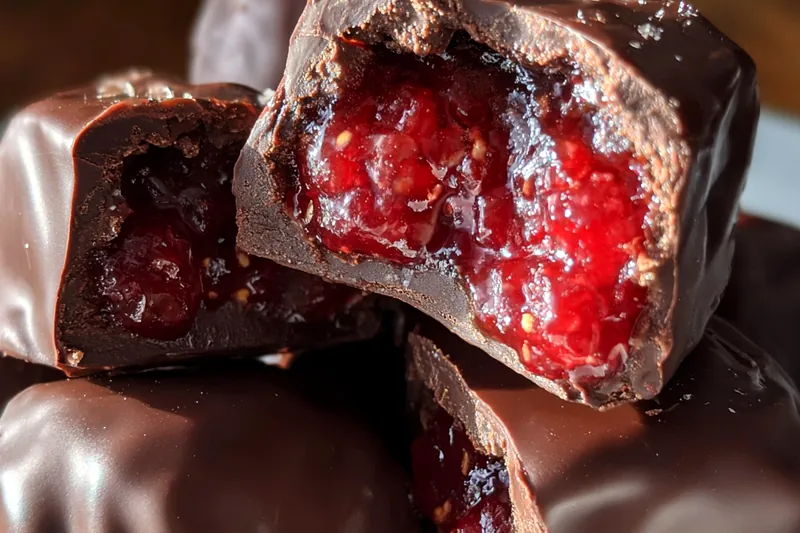 Cooking process for Decadent Raspberry Chocolate Treats
