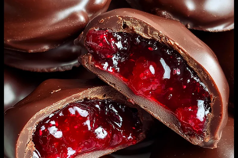 Fresh ingredients for Decadent Raspberry Chocolate Treats