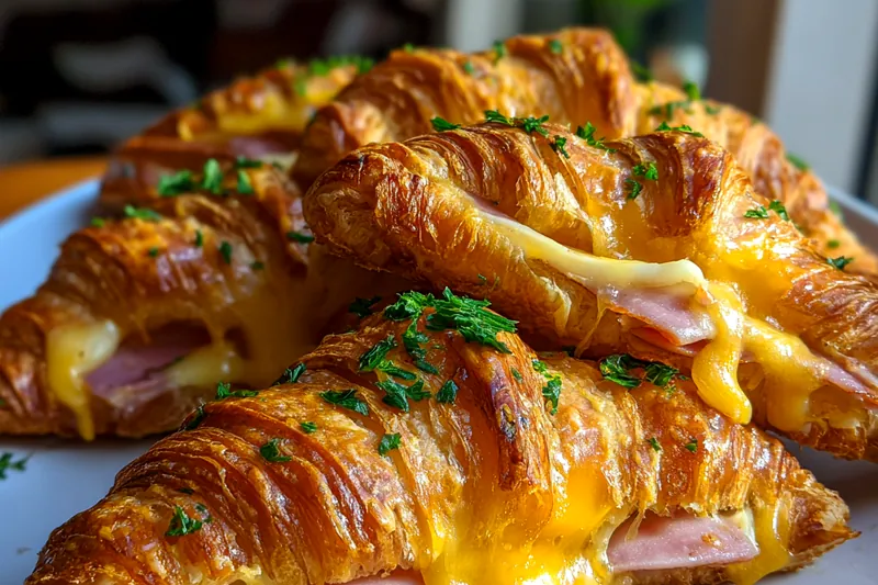 Cooking process for Delicious Ham Cheese Croissants