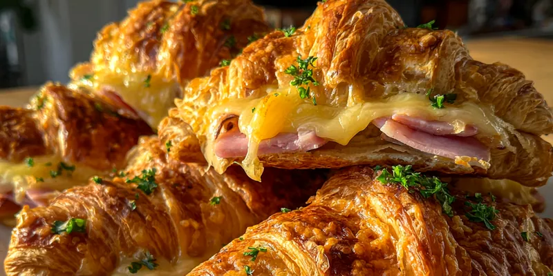 Delicious Ham Cheese Croissants