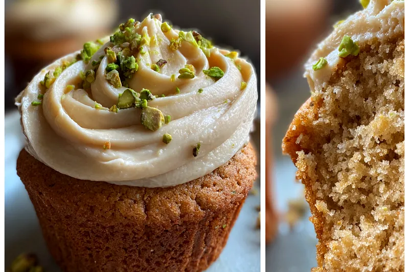 Baking Delicious Pistachio Muffins in the oven