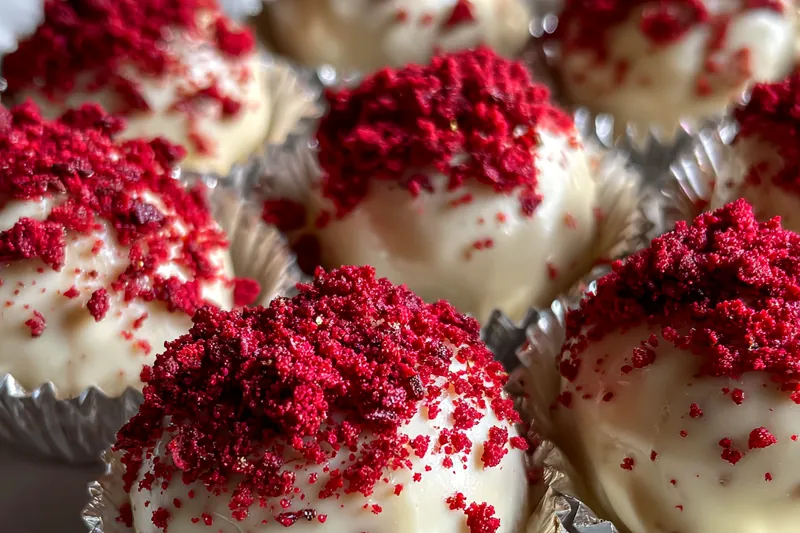 Cooking process for Delicious Red Velvet Truffles