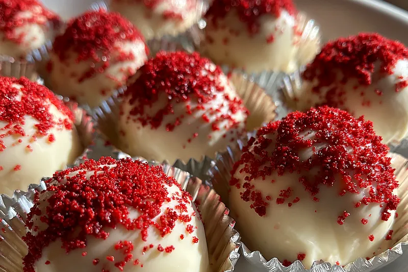 Fresh ingredients for Delicious Red Velvet Truffles