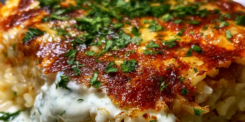 Easy Chicken Tzatziki Rice Bake - One Pan Mediterranean Dinner