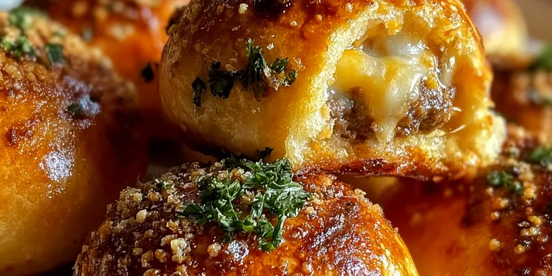Easy Garlic Parmesan Cheeseburger Bombs