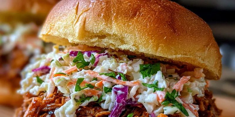Easy Pulled Pork Sandwiches with Coleslaw