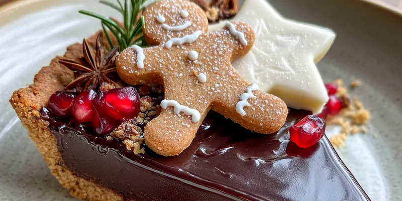 Festive Gingerbread Chocolate Tart