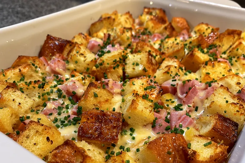 Fresh ingredients laid out for preparing Eggs Benedict Delight including eggs, English muffins, and bacon.