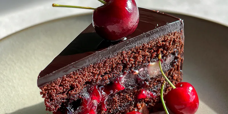 Elegant Chocolate Cherry Cake