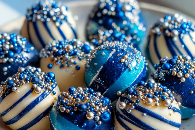 Fresh ingredients for Festive Blue Chocolate Treats