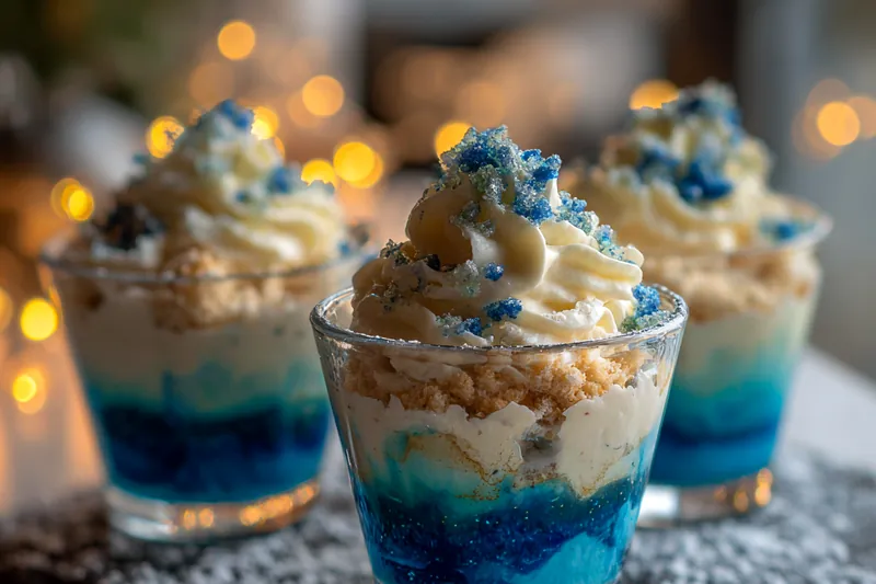 Fresh ingredients for Festive Blue Velvet Cups