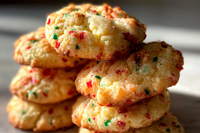 A pan of freshly baked Festive Butter Cookies cooling on a wire rack, showcasing their golden edges.