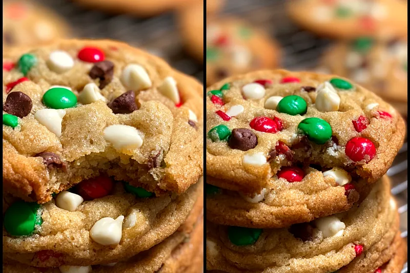 Freshly baked Festive Chocolate Cookies cooling on a wire rack.