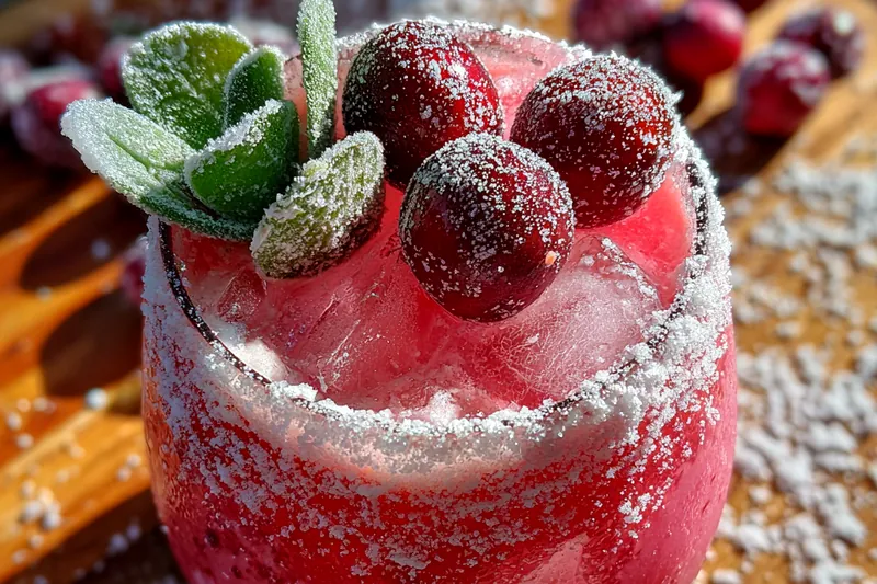 Cooking process for Festive Cranberry Cocktail
