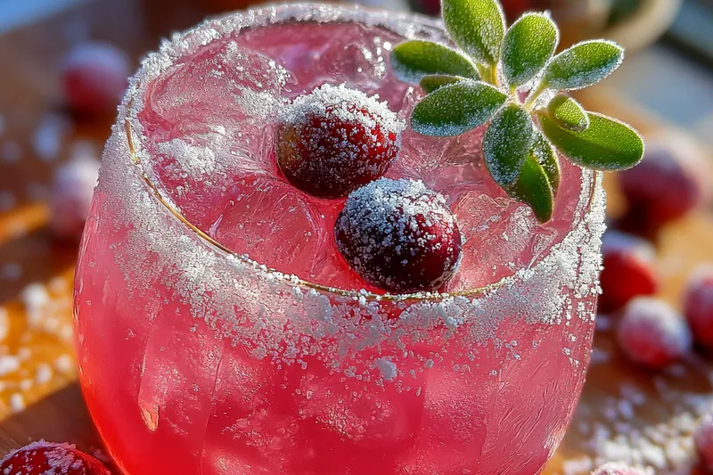 Fresh ingredients for Festive Cranberry Cocktail