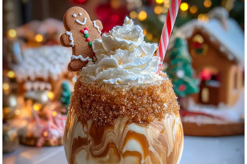 Cooking process for Festive Gingerbread Cocktail